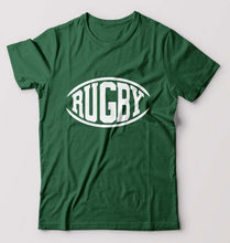 Load image into Gallery viewer, Rugby T-Shirt for Men-Bottle Green-Ektarfa.online