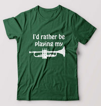 Load image into Gallery viewer, Trumpet Love T-Shirt for Men-Bottle Green-Ektarfa.online