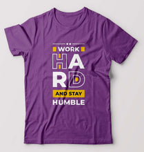 Load image into Gallery viewer, Work Hard T-Shirt for Men-Purple-Ektarfa.online