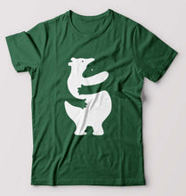 Load image into Gallery viewer, Hippo Dolphin Hug T-Shirt for Men-Bottle Green-Ektarfa.online