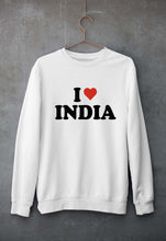 Load image into Gallery viewer, I Love India Unisex Sweatshirt for Men/Women-White-Ektarfa.online