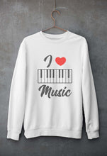 Load image into Gallery viewer, Love Music Piano Unisex Sweatshirt for Men/Women-White-Ektarfa.online