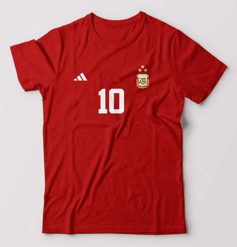 Argentina Fottball 10 T-Shirt for Men-Red-Ektarfa.online