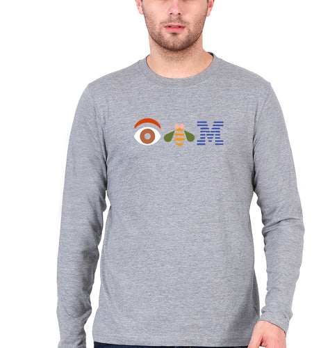 IBM Full Sleeves T-Shirt for Men-Grey Melange-Ektarfa.online