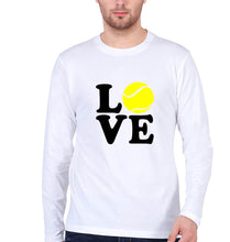 Load image into Gallery viewer, Love Tennis Full Sleeves T-Shirt for Men-White-Ektarfa.online
