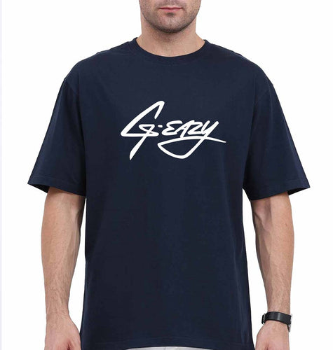 g-eazy Oversized T-Shirt for Men-Navy Blue-Ektarfa.online