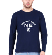 Load image into Gallery viewer, wwe roman reigns acknowledge me Full Sleeves T-Shirt for Men-Navy Blue-Ektarfa.online
