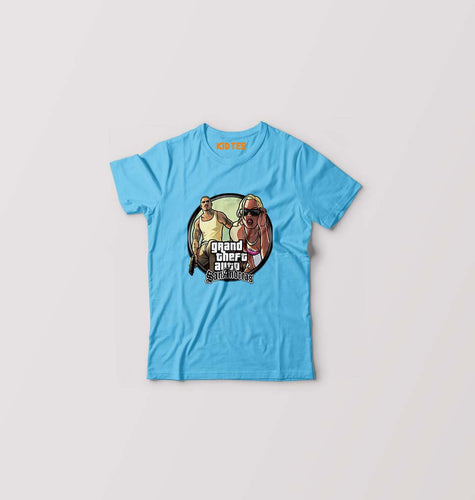 Grand Theft Auto (GTA) T-Shirt for Boy/Girl-Light Blue-Ektarfa.online