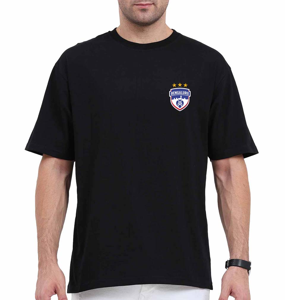 Bengaluru FC Oversized T-Shirt for Men-Black-Ektarfa.online