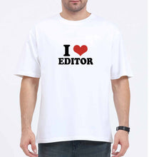 Load image into Gallery viewer, I LOVE EDITOR Oversized T-Shirt for Men
