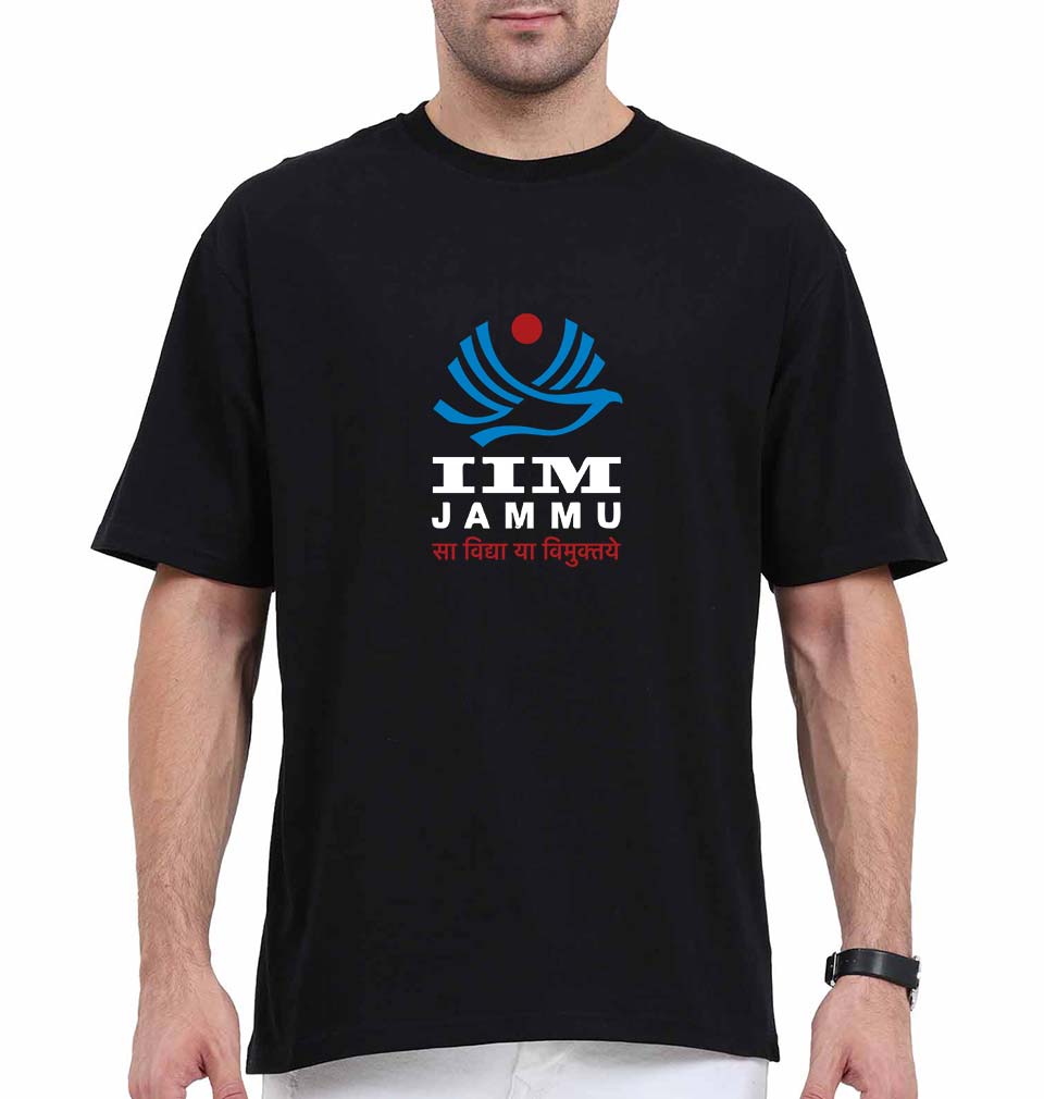 IIM Jammu Oversized T-Shirt for Men-Black-Ektarfa.online