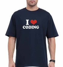 Load image into Gallery viewer, I Love Coding Oversized T-Shirt for Men
