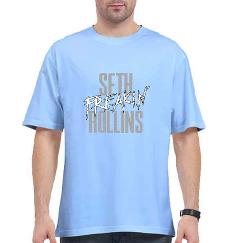 Seth Rollins Oversized T-Shirt for Men-Baby Blue-Ektarfa.online