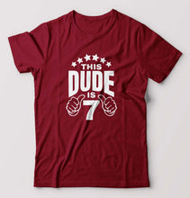 Load image into Gallery viewer, 7th Happy Birthday T-Shirt for Men-Maroon-Ektarfa.online
