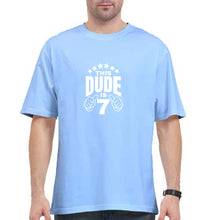 Load image into Gallery viewer, 7th Happy Birthday Oversized T-Shirt for Men-Baby Blue-Ektarfa.online
