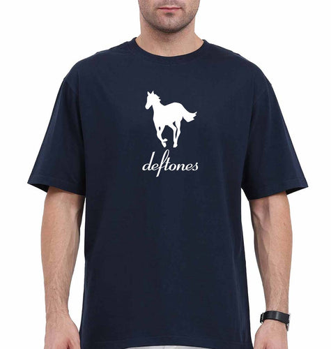 Deftones Oversized T-Shirt for Men-Navy Blue-Ektarfa.online
