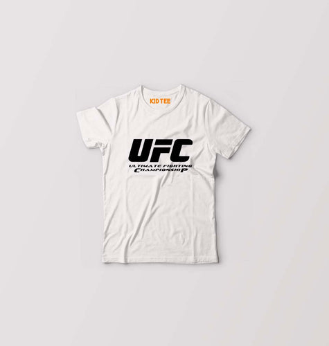 UFC Kids T-Shirt for Boy/Girl-White-Ektarfa.online