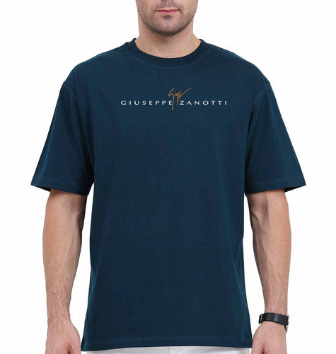 Giuseppe Zanotti Oversized T-Shirt for Men-Petrol Blue-Ektarfa.online