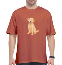 Load image into Gallery viewer, golden retreiver Oversized T-Shirt for Men-Coral-Ektarfa.online
