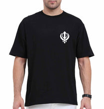 Load image into Gallery viewer, sikh Oversized T-Shirt for Men-Black-Ektarfa.online
