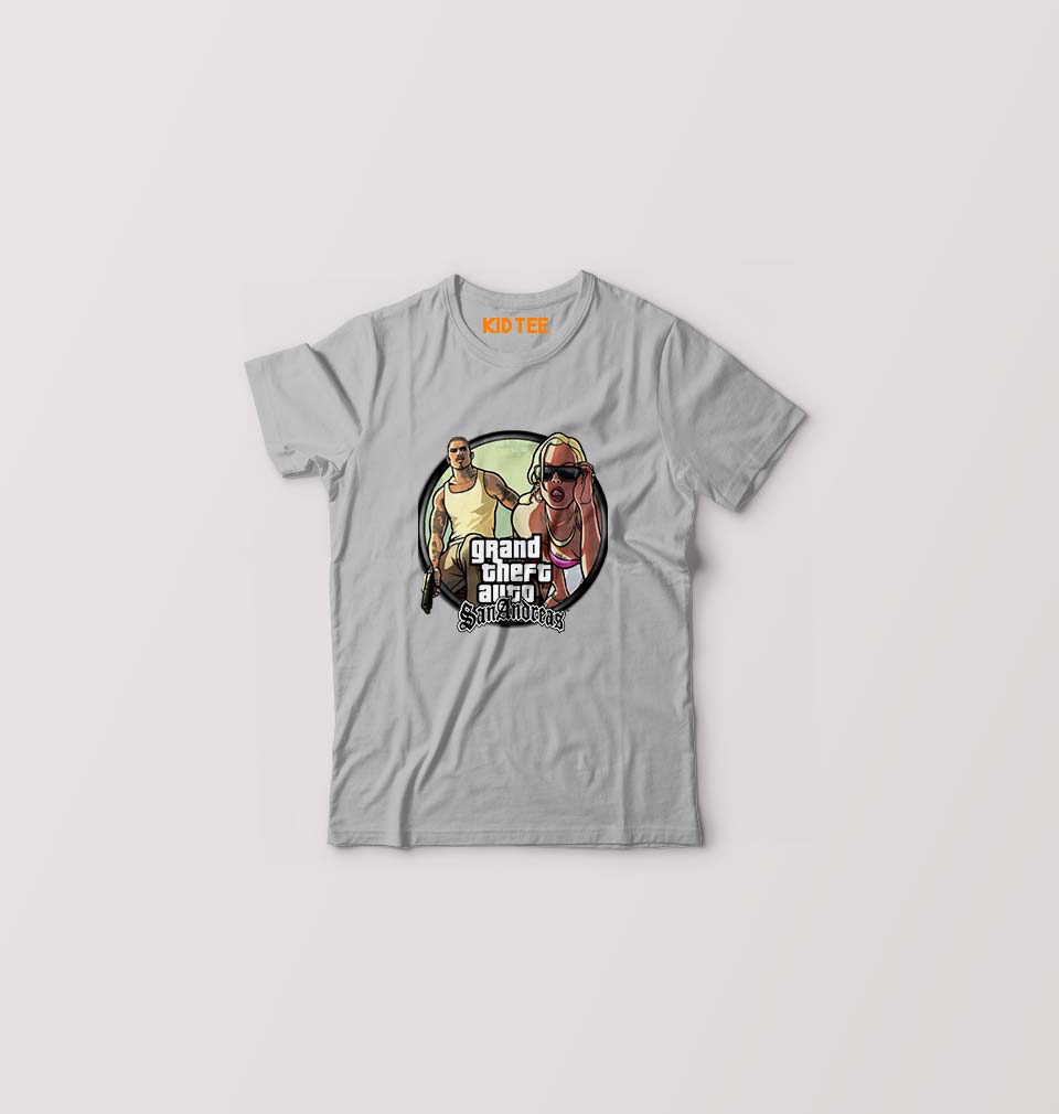 Grand Theft Auto (GTA) T-Shirt for Boy/Girl-Grey-Ektarfa.online