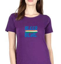 Load image into Gallery viewer, bleed blue T-Shirt for Women-Purple-Ektarfa.online
