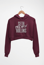 Load image into Gallery viewer, Seth Rollins Crop HOODIE FOR WOMEN-Maroon-Ektarfa.online
