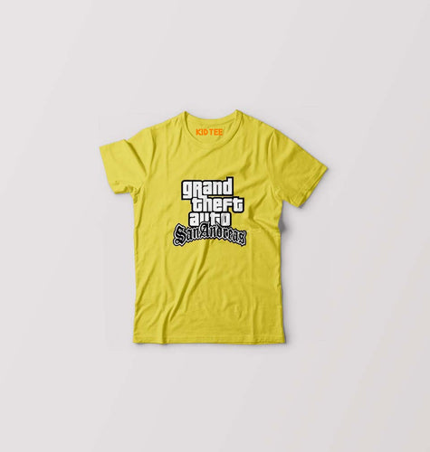 GTA San Kids T-Shirt for Boy/Girl-Yellow-Ektarfa.online