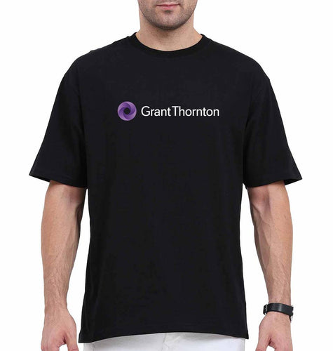 grant thornton Oversized T-Shirt for Men-Black-Ektarfa.online