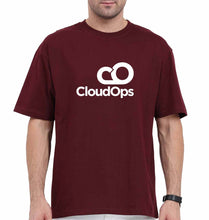 Load image into Gallery viewer, CloudOps Oversized T-Shirt for Men-Maroon-Ektarfa.online
