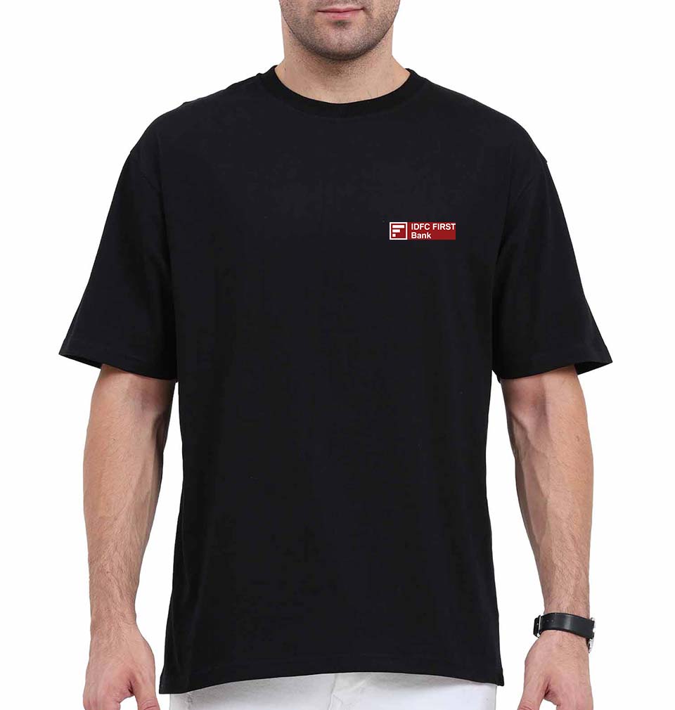 IDFC FIRST BANK Oversized T-Shirt for Men