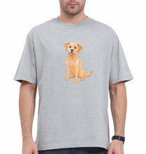 Load image into Gallery viewer, golden retreiver Oversized T-Shirt for Men-Grey-Ektarfa.online
