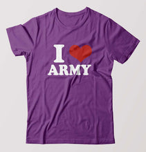 Load image into Gallery viewer, I Love Army T-Shirt for Men-Purple-Ektarfa.online
