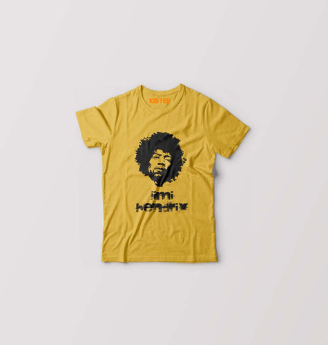 Jimi Hendrix Kids T-Shirt for Boy/Girl-Golden Yellow-Ektarfa.online