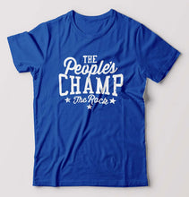 Load image into Gallery viewer, The Rock - The People&#39;s Champ T-Shirt for Men-Royal Blue-Ektarfa.online
