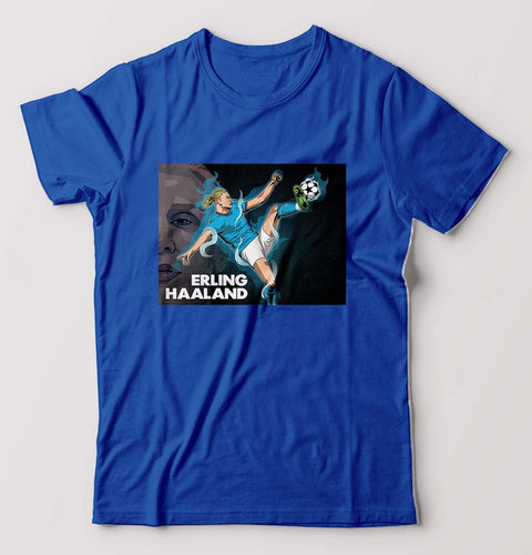 erling haaland T-Shirt for Men-Royal Blue-Ektarfa.online