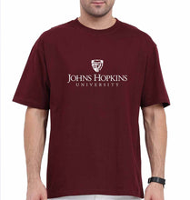 Load image into Gallery viewer, johns hopkins university Oversized T-Shirt for Men-Maroon-Ektarfa.online
