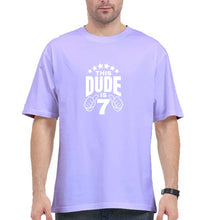 Load image into Gallery viewer, 7th Happy Birthday Oversized T-Shirt for Men-Lavender-Ektarfa.online
