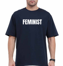 Load image into Gallery viewer, feminist Oversized T-Shirt for Men-Navy Blue-Ektarfa.online
