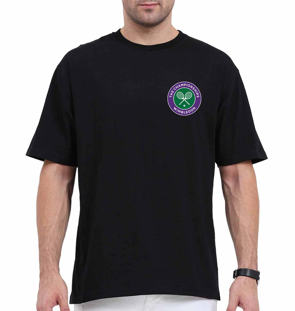 wimbledon Oversized T-Shirt for Men-Black-Ektarfa.online