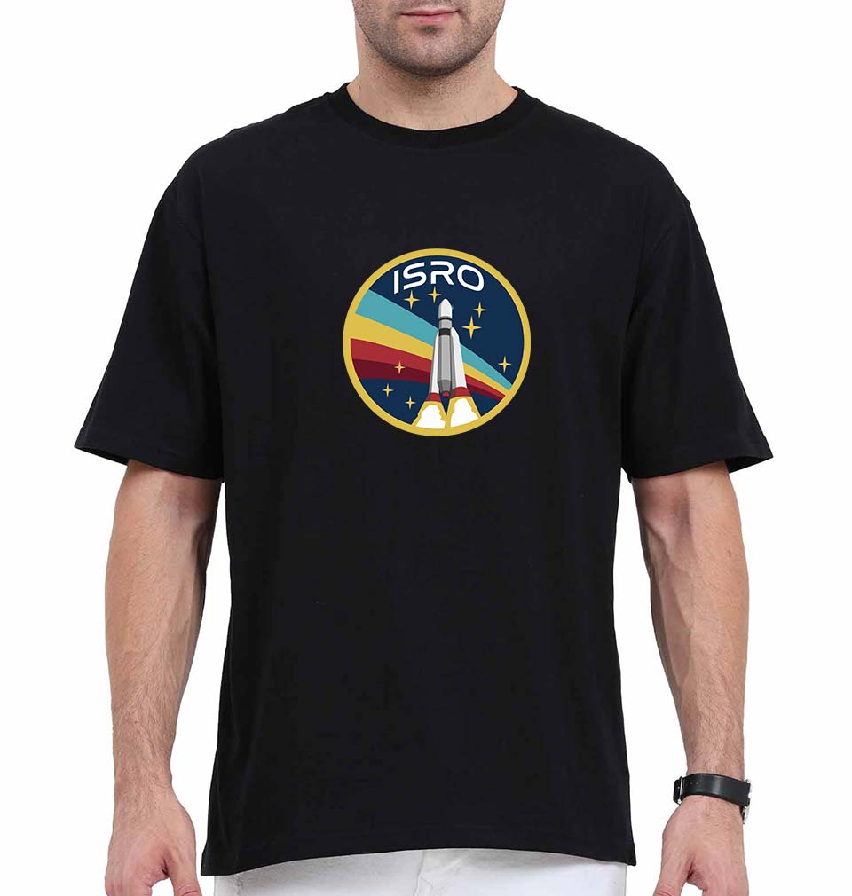 Isro Oversized T-Shirt for Men-Black-Ektarfa.online