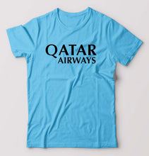 Load image into Gallery viewer, Qatar Airways T-Shirt for Men-Light Blue-Ektarfa.online
