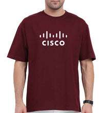 Load image into Gallery viewer, cisco Oversized T-Shirt for Men-Maroon-Ektarfa.online
