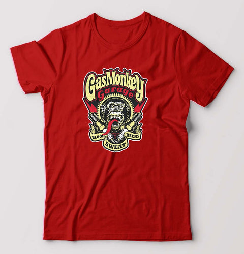 Gas Monkey T-Shirt for Men-Red-Ektarfa.online