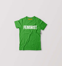 Load image into Gallery viewer, feminist Kids T-Shirt for Boy/Girl-Flag Green-Ektarfa.online
