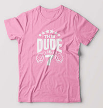 Load image into Gallery viewer, 7th Happy Birthday T-Shirt for Men-Light Baby Pink-Ektarfa.online
