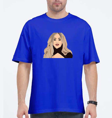 sabrina carpenter Oversized T-Shirt for Men-Royal Blue-Ektarfa.online