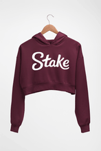 Load image into Gallery viewer, Stake Crop HOODIE FOR WOMEN-Maroon-Ektarfa.online
