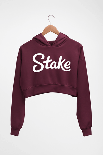 Stake Crop HOODIE FOR WOMEN-Maroon-Ektarfa.online