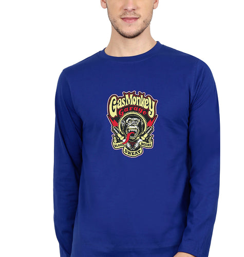Gas Monkey Full Sleeves T-Shirt for Men-royal blue-Ektarfa.online